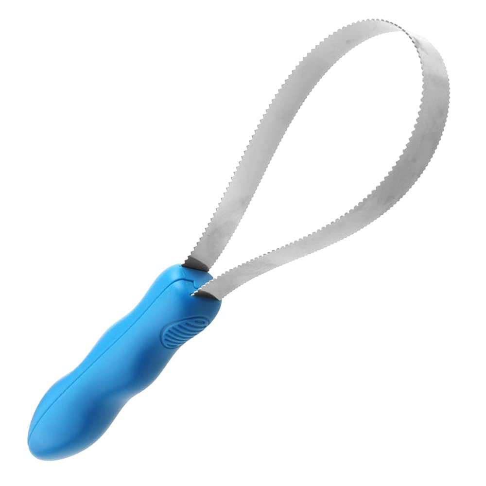 Shedding Blade Dog Dual Sided Shedding Blade with Stainless Steel Blade for Pets Grooming Tool(BLUE)
