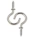 7/8 Inch Adjustable Nickel Plated Screw Hooks(40 Piece)