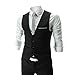 Zicac Men's Top Designed Casual Slim Fit Skinny Dress Vest Waistcoat (XL,Black)