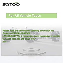 SCITOO 2pcs Rear Slotted Brake Rotors Brakes Kit