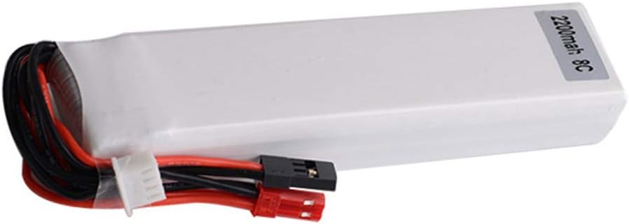 FINEjuyudd 11.1V 2200MAH Lipo Battery for Radio-Link AT9 AT10 T8FB Devo7 WFLY9 Transmitter (White)