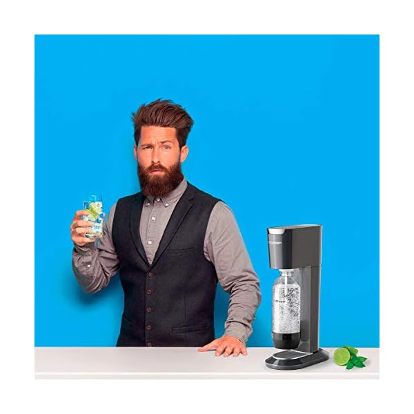 SodaStream Genesis Sparkling Water Maker Machine includes a 1 Litre Reusable BPA Free Water Bottle for Carbonating and…