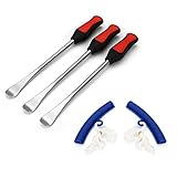FeelGlad Three Spoon Motorcycle Tire Levers Changing Tool Kit with Rim Protector (Red)