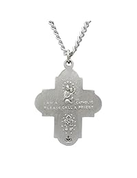 Rosemarie Colecciones Religiosa Regalo Tradicional Collar con Colgante Medalla Católica cuatro manera 24"