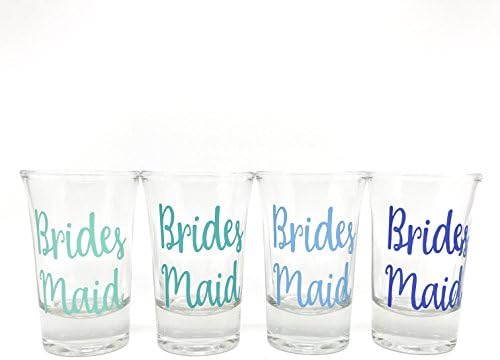Bridesmaid Shot Glass Bridal Party Bachelorette Party Favor - Gift from Bride - 1.5 oz Shot Glass
