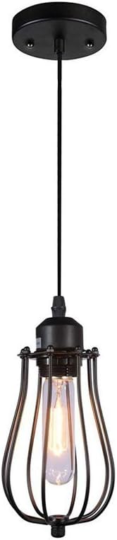 LXQIY Edison Araña Industrial Retro Simple Hueca Personalidad Lámpara Colgante Restaurante Dormitorio Sala De Estar Pasillo Luz De Techo Pequeño Metal Jaula De Hierro Luces Decorativas