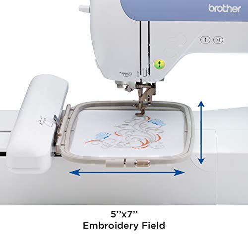 Brother PE800 Embroidery Machine, 138 Builtin Designs, 5" X 7" Hoop