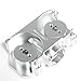 Yamix Worker Aluminum Alloy Modified Flat Flywheel Cage Set for nerf n-strike elite stryfe/rapidstrike CS-18 - Silver