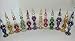 Egyptian-Items Set of 12 Mouth Blown Egyptian Perfume Bottles Pyrex Glass Height 4inch (12 Cm