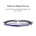 Adlens Focus Adjustable Eyeglasses -4D to +5D Diopters Myopia Magnifying Reading Glasses Variable Strength (Black)