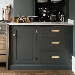 khtumeware 10 Pack 1-1/4 inch Brushed Brass Cabinet