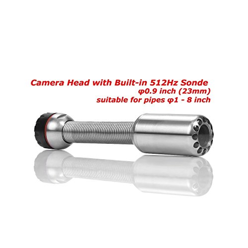 GooQee Sewer Inspection Camera Head 512Hz Sonde - Replacement Ø0.9” with Sony CCD and Flexible Stainless Steel Spring Length in 4.7” ONLY for PIC001 PIC001-L PIC003 PIC003-L (Ø 23mm + L:120mm + Sonde)