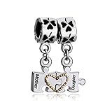 Charmingjewelry Mom Heart Love Mother Daughter Charm Sale Cheap Dangle Beads Fit Pandora Jewelry Bracelet