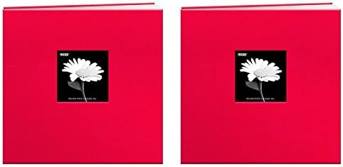 Pioneer Photo Albums 12" x 12" Fabric Scrapbook (Chocolate Brown) (12X12, Apple Red Bundle)