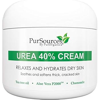 PurSources Urea 40% Foot Cream 4 oz - Best Callus Remover - Moisturizes & Rehydrates Thick, Cracked, Rough, Dead & Dry Skin - For Feet, Elbows and Hands + Free Pumice Stone - 100%
