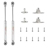 EEEKit 2-Pack 100N Hydraulic Gas Strut Lift Support Cabinet Hinge Kitchen Cupboard Door Gas Spring Door Shocks Cabinets Hinges