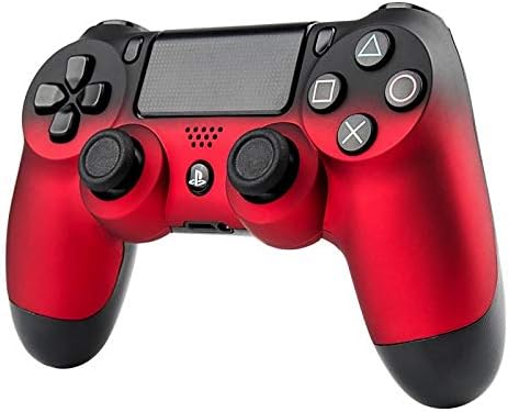 eXtremeRate Soft Touch Grip Front Housing Shell Faceplates for PS4 Controller JDM-001 JDM-011 JDM-020 - Shadow Red