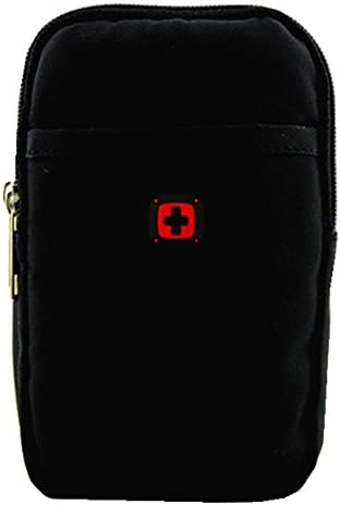Big Mango Multipurpose Big Capacity 2 Layers Waterproof Cellphone Nylon Pouch / Belt Waist Bag / Pocket Money Purse For Samsung Galaxy Note 2 Note 3 Galaxy S4 S3 Apple Iphone 5 5S With Clip ( Black ) (520449078182)