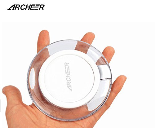 Wireless Charger, Archeer Qi Wireless Charging Pad for Samsung S6/ S6 Edge/Note 5, Nexus 4/ 5/ 6/ 7, Microsoft Lumia 950XL/930/920, LG G3/ G4 and All Qi-Enabled Devices(White)