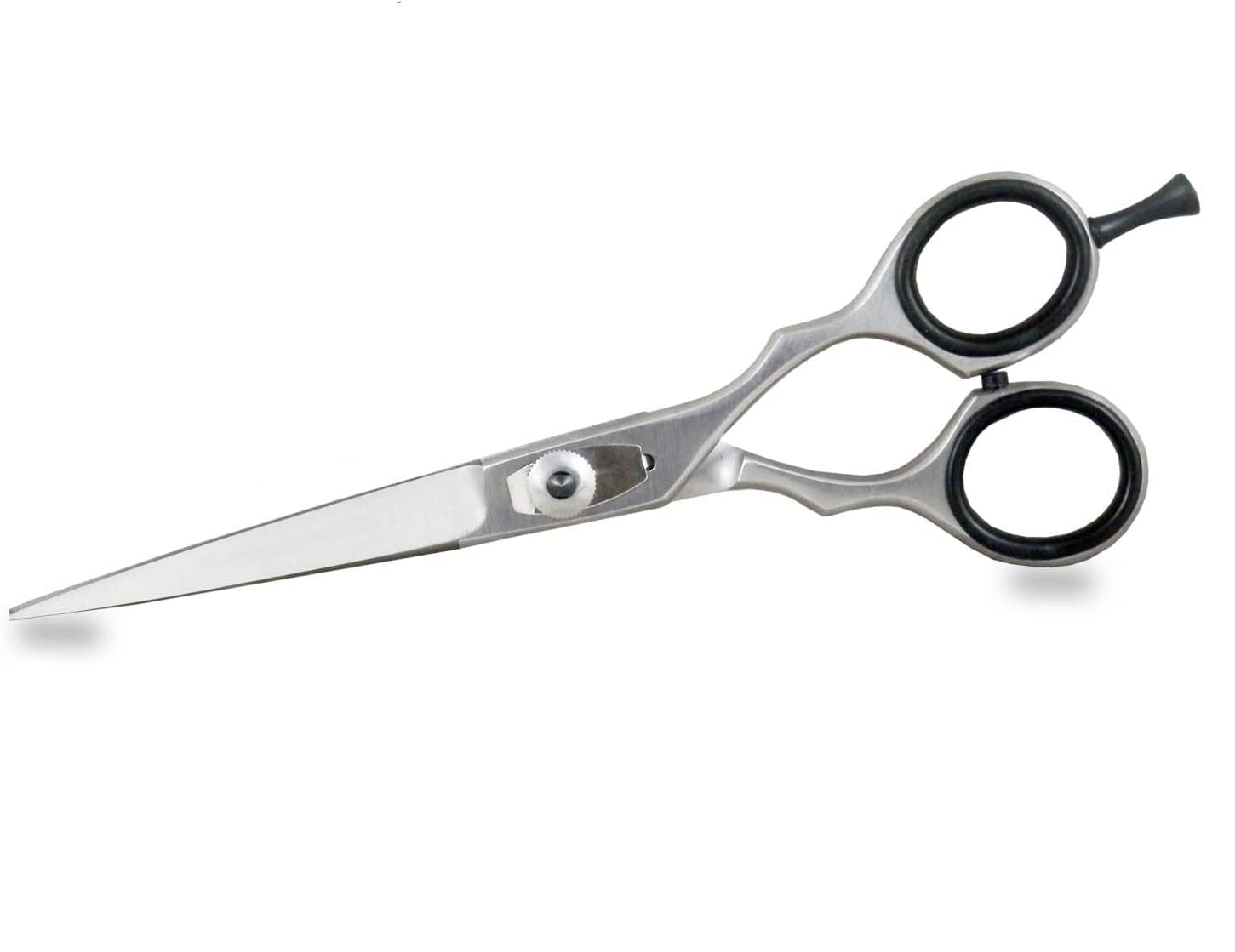 Hairdressing Scissor Professional Hairdressers Barber Hair Cutting Scissor Stainless Steel Haircut Scissor Sharp Adjustable for Salon Barbers, Men, Women, Children and Adults (19 cm, Silver)