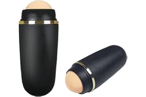 NGUP Oil Control On The Go Oil-Absorbing Volcanic Face Roller Oil Absorbing Control Roller Facial Oil Control Blotting Tool Volcanic Stone Face Roller Reusable Remove Shine for Oily Skin (Black)