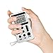 Personal AM/FM Pocket Radio Portable Mini Stereo Digital Tuning Transistor Radio with Earphone and Rechargeable Battery for Walk (Silver)