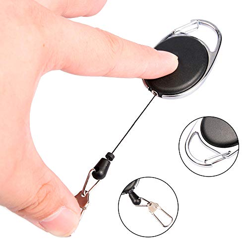 COLOR-LILIJ Portable Fishing Knot Tying Tool Control,4 in 1,Quick Knot Cutter Nippers,Snip,Tying Tool Nail Clippers Line with Zinger Retractor, (Black, Sliver)