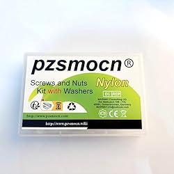 Pzsmocn 300 Pieces/100 Sets M3*10 mm Plastic White