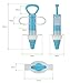 1Pcs Baby feeding device，Simulation syringe，Blue