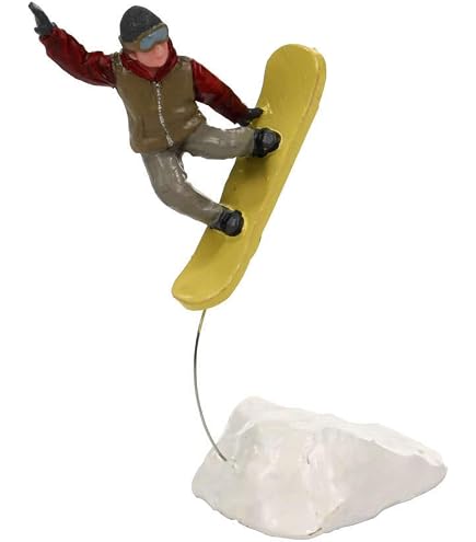 Lemax Snowboarding Dog – Kleine Figur Aus Resin, Handbemalt – Perfekt Fürs Weihnachtsdorf Oder Deko-Sammler