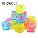 Reusable Plastic Ice Cubes 16 count (Colors May Vary)