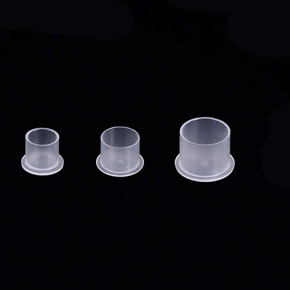 300pcs Mix Sizes Plastic Ink Cups Wide Ink Caps Base White, Mixed #11 Small #14 Medium #17 Large for Tattoo ink,Tattoo Supplies,Tattoo Kits