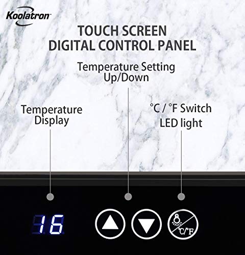 Koolatron-WC12-35D-12-Bottle-Capacity-Thermoelectric-Wine-Cooler-with-Digital-Temperature-Controls-Vibration-free-and-Quiet-Cooling-Power-5-Removable-Shelves-Black-12-Bottle