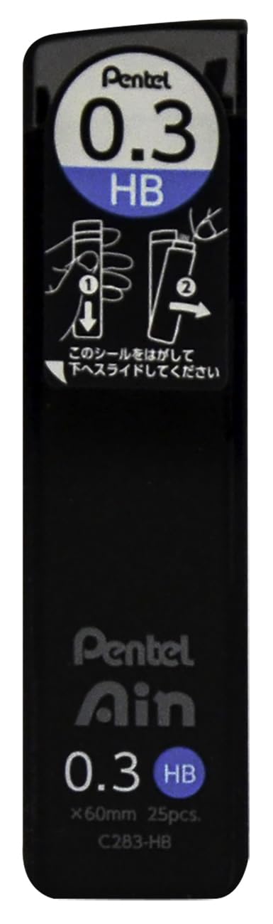 Pentel Ain Leads Refill - 0.3mm HB - Pack of 12