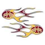 NCAA Iowa State Cyclones Micro Flame Graphics Decal (Pack of 2)