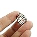 JOERICA White 3Pcs 2mm Stainless Steel Women's Stackable Eternity Ring Band Engagement Wedding Ring Set 6