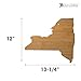 Totally Bamboo New York State Shaped Bamboo Serving & Cutting Board
