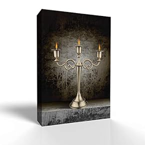 Canvas Wall Art - Elegant European Candle - Modern Home Art Stretched and Framed Ready to Hang - 12x18 inches