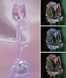Light-Up Color Changing Glass Rose