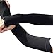 NIANPU UV Protection Cooling Arm Sleeves - UPF 50 Long Sun Sleeves for Men & Women. Perfect for Cycling, Driving, Running, Basketball, Football & Outdoor Activities (Black)