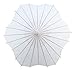 Quasimoon PaperLanternStore.com 32 Inch White Paper Parasol Umbrella, Scallop Shaped