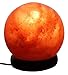 Nevlers Natural Himalayan Salt Sphere Lamp with Beautiful Wood Base -Includes Light Bulb and Dimmer Switch | Night Light and Decor