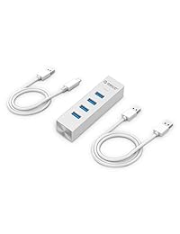 ORICO Super Speed USB3.1 Tipo C a 4 puerto USB 3.0 Type-A aluminio Hub para Apple nuevo MacBook, Google Chromebook Pixel, iMac, MacBook Pro, Air, Mac Mini, dispositivo de Type-C (ash4-u3)