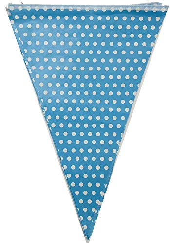 Buy Online Party Shop Polka Dot Blue Triangle Banner Bunting Flag