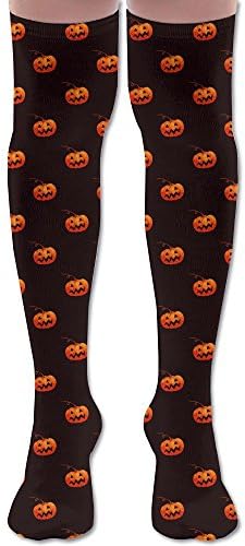 WOAINI666Halloween Pumpkin Emoji Dresses Knee Thighs Stockings Running Winter Leg Warmer Socks.