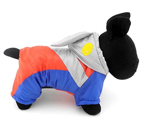 SMALLLEE_LUCKY_STORE Pet Clothes for Small Dog Cat Ultraman Costume with Hood Padded Jacket Coat Halloween Clothing
