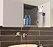 Bathroom Hair Dryer Holder Wall Mount, Adhesive Storage Organizer for Hair Blower with Plug Stand, Stainless