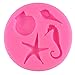 Mujiang Marine Theme Fondant Silicone Mold Seashell Starfish Seahorse Conch Candy Molds For Cake Decorating Chocolate Sugar Gum Paste