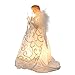 Kurt Adler UL 10-Light Angel Treetop, 9-Inch, White/Silver