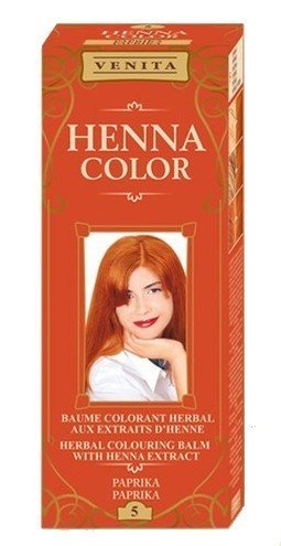 VENITA - Henna Color Balm - 75ml - Paprika - Unisex - 24 Shades Available - Natural and Shiny Finish